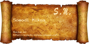 Somodi Miksa névjegykártya